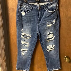 Judy blue skinny cropped distressed jeans size 15/32